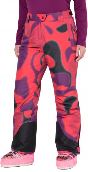 Ulla Popken Hyprar Ski Pants Waterproof Velcro Closure Shaped Knees Berry Pink - Jeans & Broeken in Grote Maten – Plus Size - 