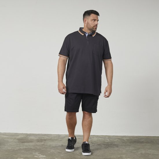 North Latitude 61128 Superflex Piqué Poloshirt Zwart - Polo shirts - Grote Maten Poloshirts Heren