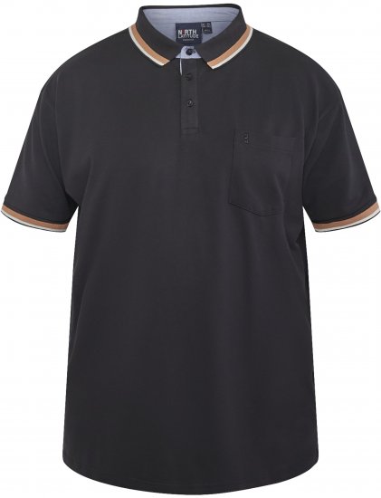 North Latitude 61128 Superflex Piqué Poloshirt Zwart - Polo shirts - Grote Maten Poloshirts Heren