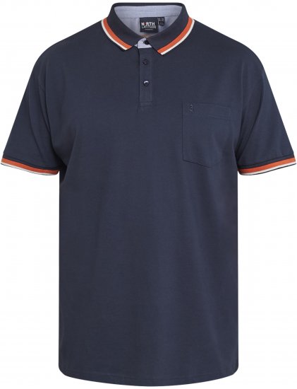 North Latitude 61128 Superflex Piqué Poloshirt Marineblauw - Polo shirts - Grote Maten Poloshirts Heren