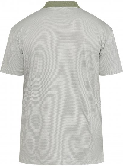 North Latitude 61136 Gestreept Garen-Geverfd Poloshirt Olijfgroen - Polo shirts - Grote Maten Poloshirts Heren