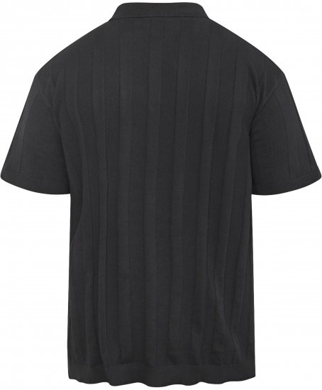 North Latitude 61329 Gebreide Polo Korte Mouw Zwart - Polo shirts - Grote Maten Poloshirts Heren