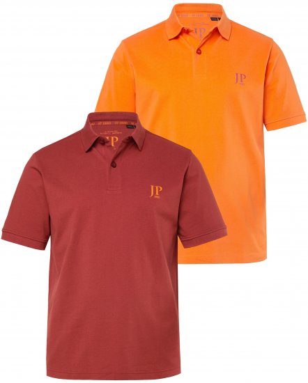 JP1880 Polo Shirts 2-pack Piqué Red Orange - Polo shirts - Grote Maten Poloshirts Heren