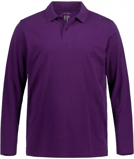 JP1880 Polo Shirt Long Sleeve Pique Purple - Polo shirts - Grote Maten Poloshirts Heren