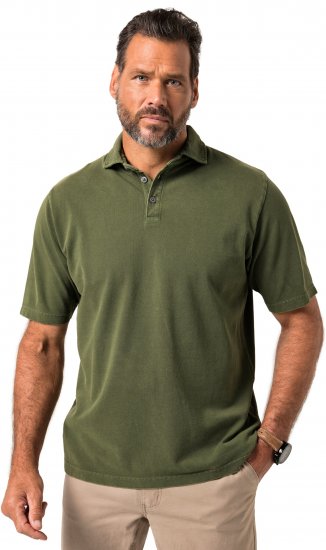 JP1880 Polo Shirt Short Sleeve Pique Vintage Green - Polo shirts - Grote Maten Poloshirts Heren