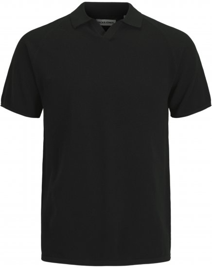 Jack & Jones Hill Polo Met Korte Mouwen Zwart - Polo shirts - Grote Maten Poloshirts Heren