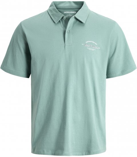 Jack & Jones Brandon Short Sleeve Polo Turquoise - Polo shirts - Grote Maten Poloshirts Heren