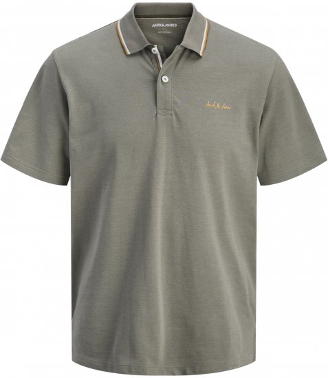 Jack & Jones Blaze Short Sleeve Polo Grey - Polo shirts - Grote Maten Poloshirts Heren