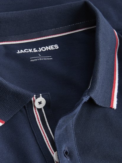 Jack & Jones Blaze Short Sleeve Polo Navy - Polo shirts - Grote Maten Poloshirts Heren