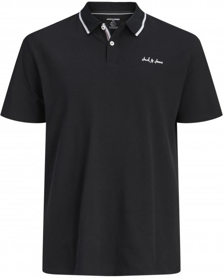 Jack & Jones Blaze Short Sleeve Polo Black - Polo shirts - Grote Maten Poloshirts Heren