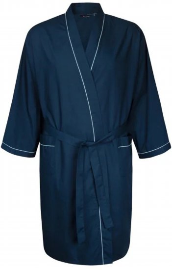 Espionage PJ091 Lightweight Bathrobe Navy - Badjassen/handdoeken - Grote Maten Badjassen Heren