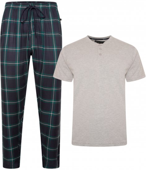 Kam Jeans 896 Lounge Pants and T-Shirt Set Navy/Grey - Pyjama's en Loungewear - Grote Maten Pyjama Heren