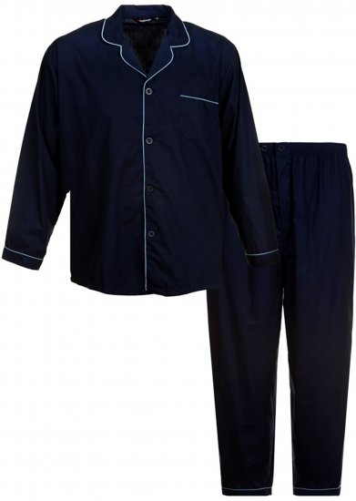 Espionage PJ057A Traditional Pyjama Navy - Pyjama's en Loungewear - Grote Maten Pyjama Heren