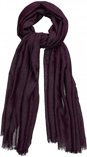 Ulla Popken Metallic Shimmer Scarf Red - Accessoires - 