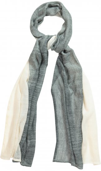 Ulla Popken Two Tone Scarf Grey - Accessoires - 