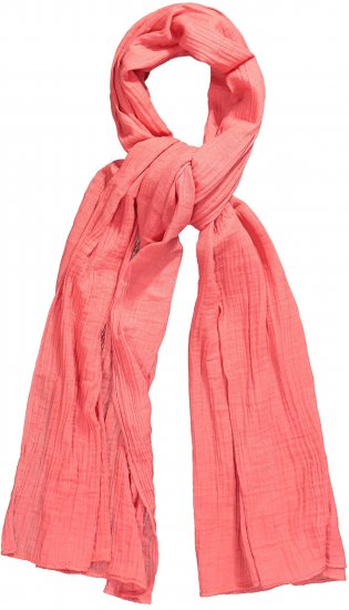 Ulla Popken Muslin Scarf Dark Coral - Accessoires - 