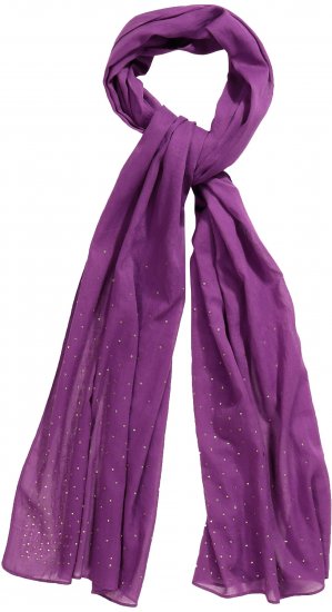 Ulla Popken Rhinestone Scarf Purple - Accessoires - 