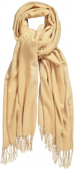 Ulla Popken Fringed Scarf Dark Putty - Accessoires - 