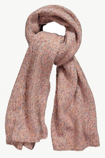 Ulla Popken Heather Knit Wool Blend Scarf Dark Pink - Accessoires - 