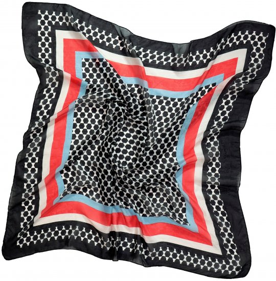 Ulla Popken Silk Scarf Black - Accessoires - 