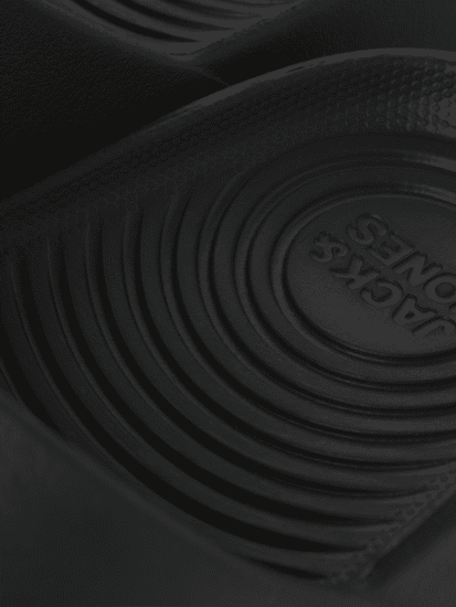 Jack & Jones Ripple Moulded Slider Slippers Anthracite - Herenschoenen 40-52 - 