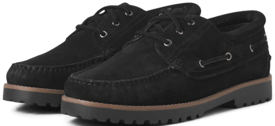 Jack & Jones Brooklyn Suede Boat Shoes Black - Herenschoenen 40-52 - 