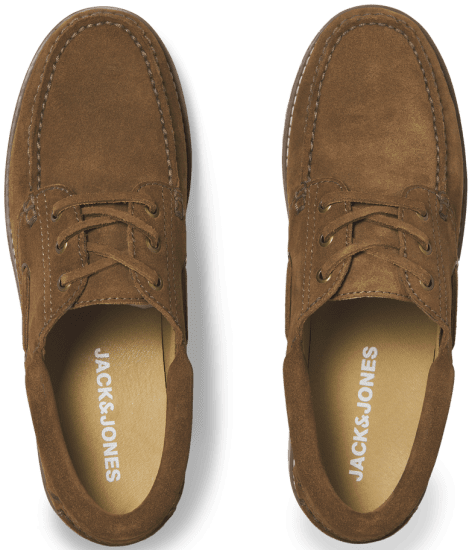 Jack & Jones Brooklyn Suede Boat Loafers Cognac - Herenschoenen 40-52 - 