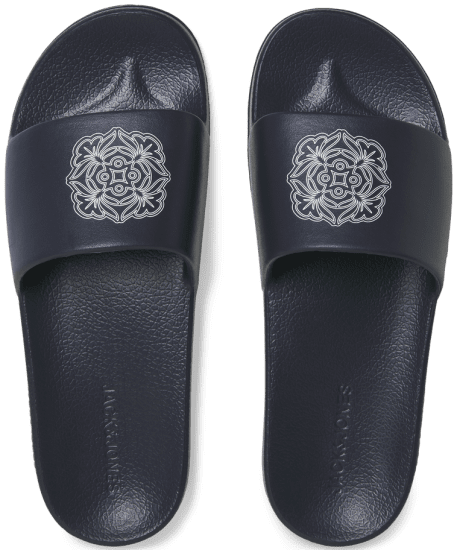 Jack & Jones Flower Sliders Black - Herenschoenen 40-52 - 