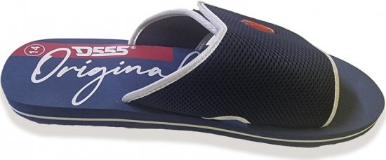 D555 DRAKE Slippers With Velcro Fastening Navy - Herenschoenen 40-52 - 