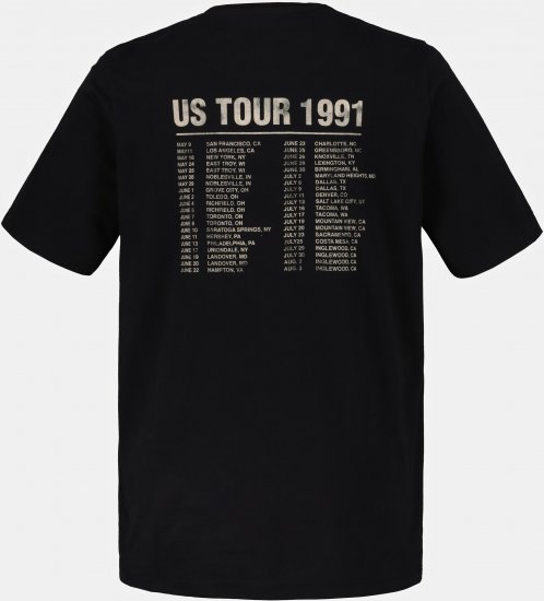 JP1880 Guns N’ Roses Skull Comfort Fit Band T-Shirt Black - T-shirts - Grote Maten T-shirts Heren