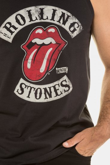 JP1880 Rolling Stones Graphic Band Tank Top Black - T-shirts - Grote Maten T-shirts Heren