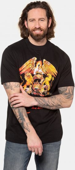 JP1880 Queen Graphic Comfort Fit Band T-Shirt Black - T-shirts - Grote Maten T-shirts Heren
