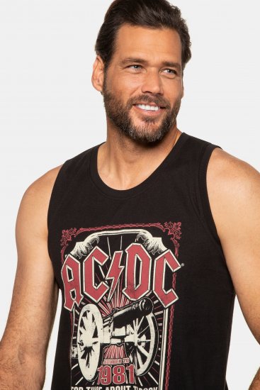 JP1880 AC/DC Graphic Band Tank Top Black - T-shirts - Grote Maten T-shirts Heren