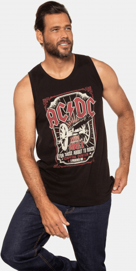 JP1880 AC/DC Graphic Band Tank Top Black - T-shirts - Grote Maten T-shirts Heren