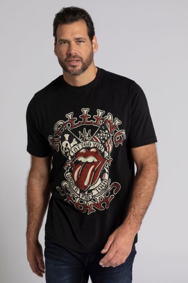 JP1880 Rolling Stones Graphic Comfort Fit Band T-Shirt Black - T-shirts - Grote Maten T-shirts Heren