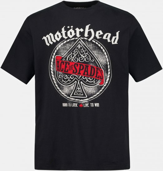 JP1880 Motörhead ACE Graphic Comfort Fit Band T-Shirt Black - T-shirts - Grote Maten T-shirts Heren
