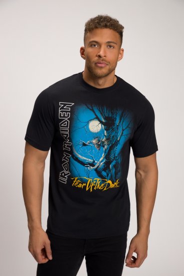 JP1880 Iron Maiden Graphic Comfort Fit Band T-Shirt Black - T-shirts - Grote Maten T-shirts Heren
