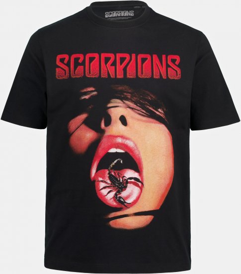 JP1880 Scorpions Graphic Comfort Fit Band T-Shirt Black - T-shirts - Grote Maten T-shirts Heren