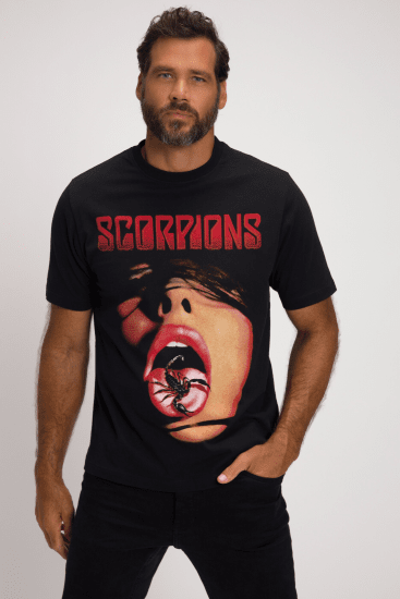 JP1880 Scorpions Graphic Comfort Fit Band T-Shirt Black - T-shirts - Grote Maten T-shirts Heren