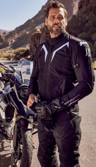 JP1880 3D Mesh Insert Motorcycle Jacket Black - Motorkleding in plusmaten - Motorkleding in grote maten voor mannen