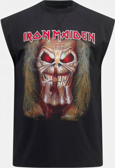 JP1880 Iron Maiden Graphic Comfort Fit Band Tank Top Black - T-shirts - Grote Maten T-shirts Heren