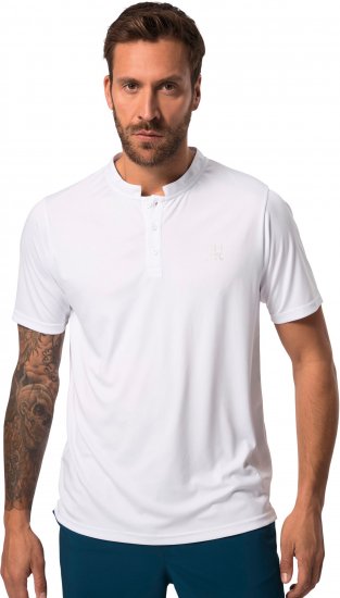 JP1880 Henley QuickDry Tennis T-Shirt Snow White - Sportkleding & outdoor - Grote Maten Sportkleding Heren
