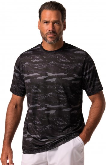 JP1880 QuickDry Graphic Print Tennis T-Shirt Black - Sportkleding & outdoor - Grote Maten Sportkleding Heren