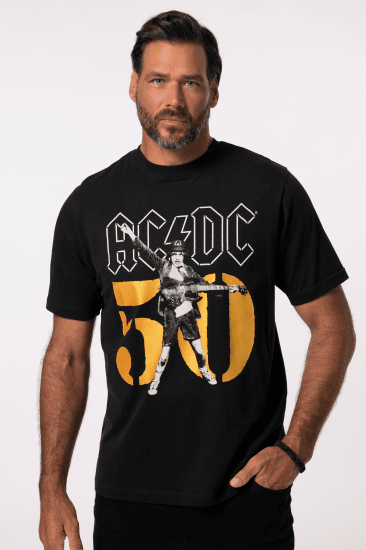 JP1880 AC/DC Graphic Band T-Shirt Black - T-shirts - Grote Maten T-shirts Heren