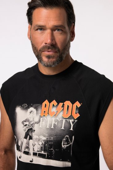 JP1880 AC/DC 50th Anniversary Band Photo Tank Top Black - T-shirts - Grote Maten T-shirts Heren