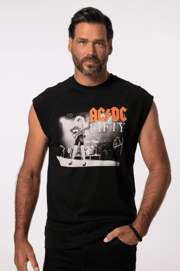 JP1880 AC/DC 50th Anniversary Band Photo Tank Top Black - T-shirts - Grote Maten T-shirts Heren