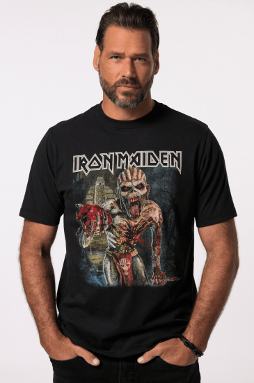 JP1880 Iron Maiden Eddie Attack Band T-Shirt Black - T-shirts - Grote Maten T-shirts Heren