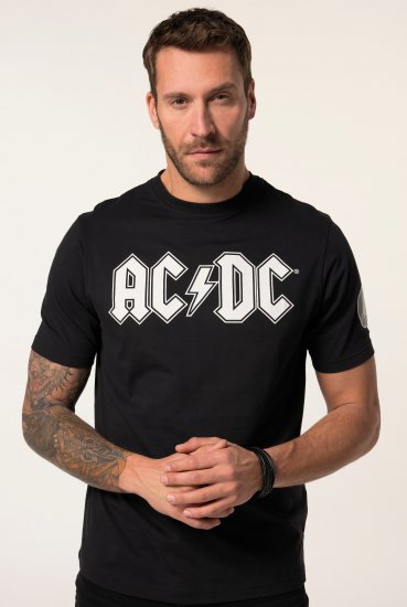JP1880 AC/DC Classic Logo Band T-Shirt Black - T-shirts - Grote Maten T-shirts Heren