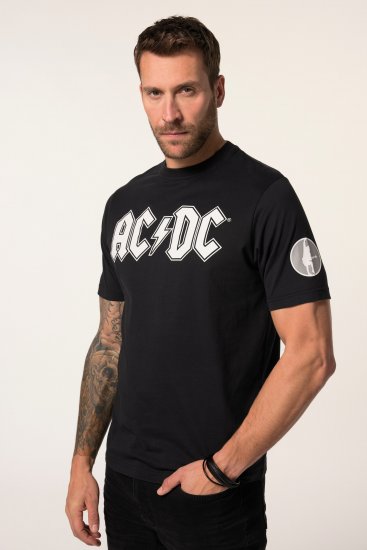 JP1880 AC/DC Classic Logo Band T-Shirt Black - T-shirts - Grote Maten T-shirts Heren