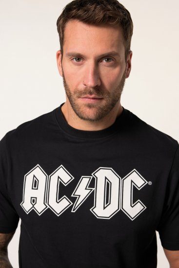 JP1880 AC/DC Classic Logo Band T-Shirt Black - T-shirts - Grote Maten T-shirts Heren